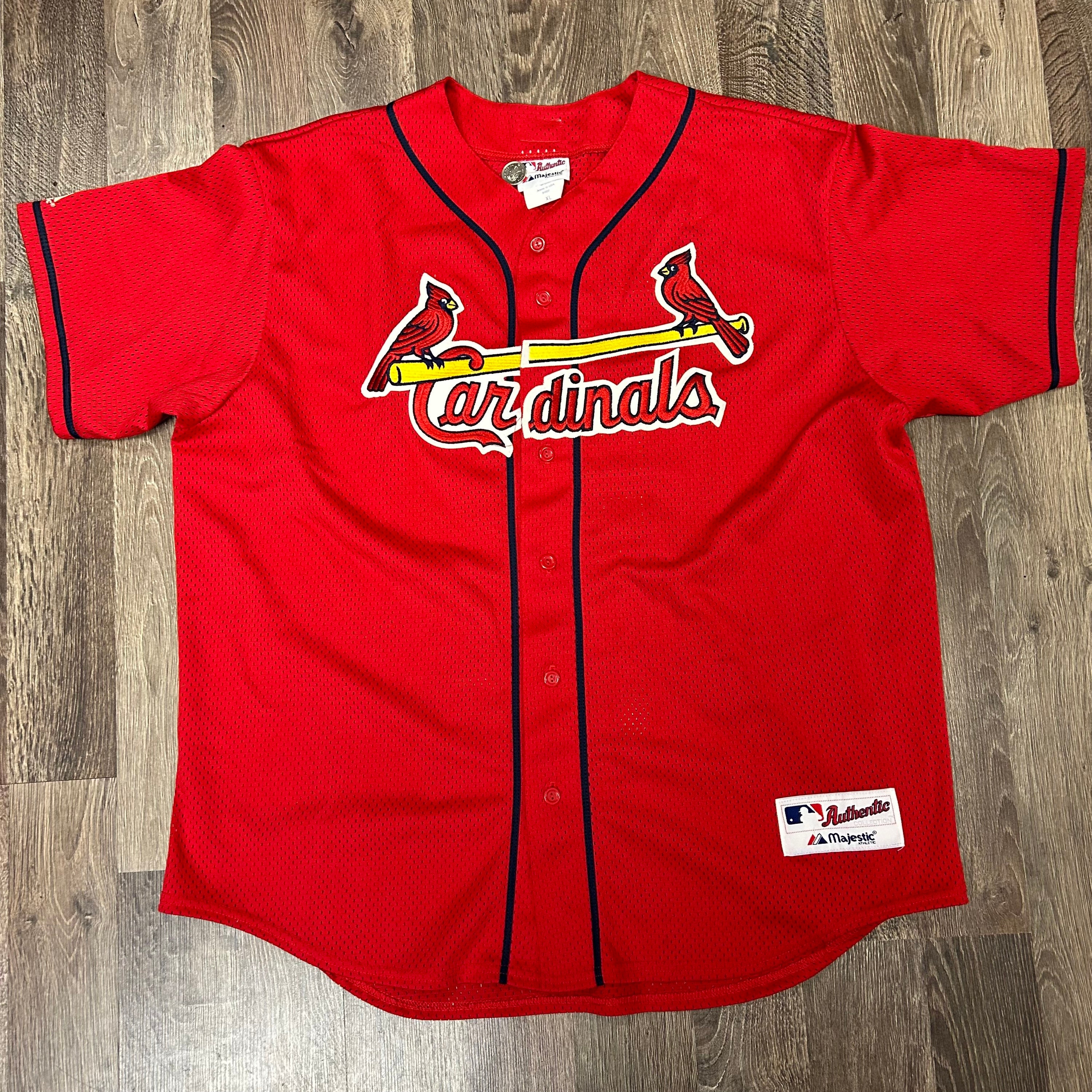 Majestic Youth St.Louis Cardinals Short Sleeve T-Shirt, Blue, Medium