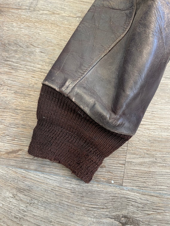 1950s Men's Horsehide Leather Jacket with a zip Front main image 1