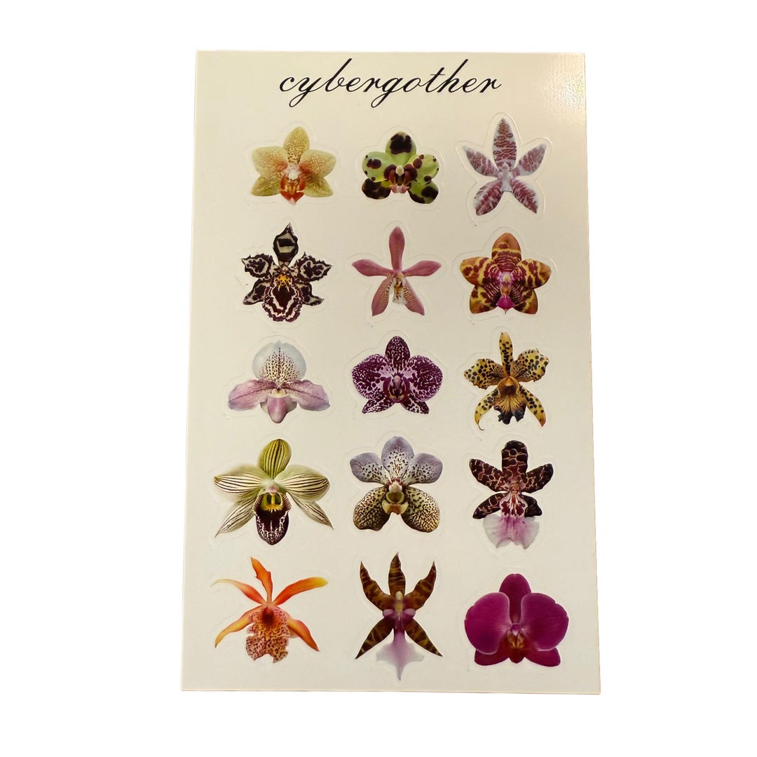 Orchid Sticker Orchid Sticker Sheet #2 - Etsy
