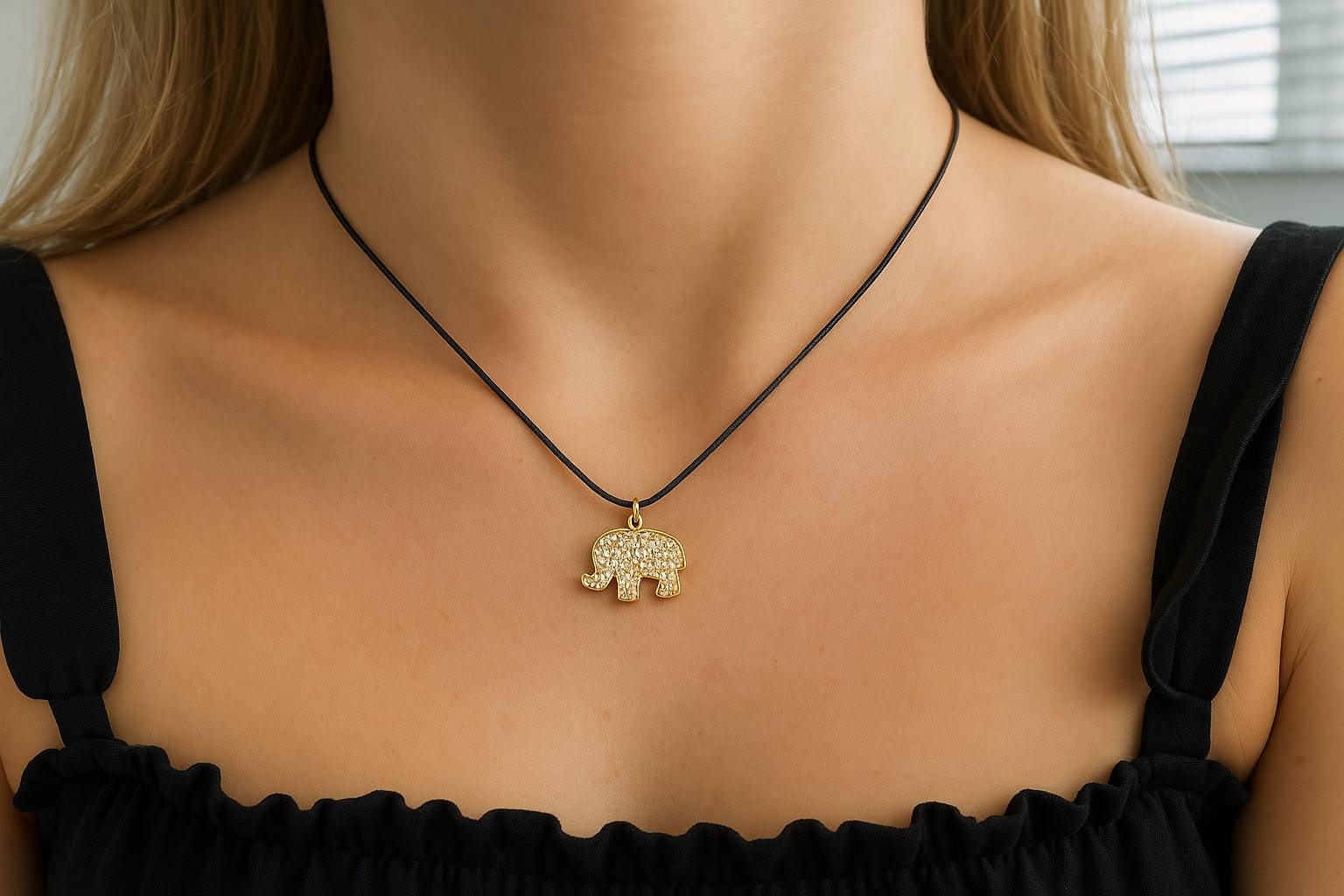 Aniu Collana In Argento Sterling 925 Con Ciondolo Elefante E Zircone Cubico A++ - Gioiello Portafortuna In Elegante Confezione Regalo