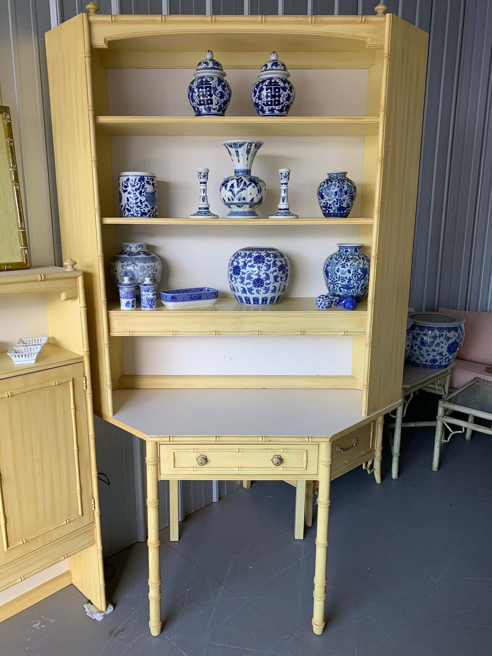 Thomasville Allegro Collection Faux Bamboo Hollywood Regency Etsy