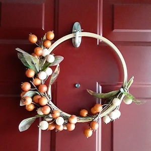 Autumn Embroidery Hoop Wreath
