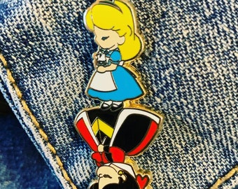 Alice In Wonderland Hard Enamel Flip Pin