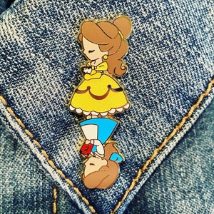 Beauty and the Beast Hard Enamel Flip Pin