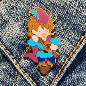 Role-Playing Blue Bard Hard Enamel Pin
