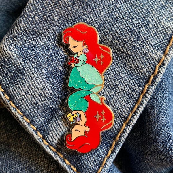 Little Mermaid Hard Enamel Flip Pin