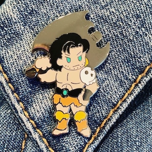 Role-Playing Orange Barbarian Hard Enamel Pin