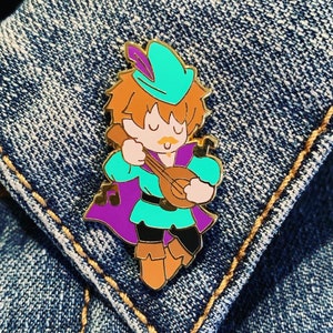 Role-Playing Green Bard Hard Enamel Pin