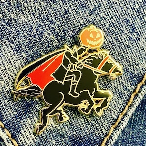 Glow in the Dark Headless Horseman Hard Enamel Pin