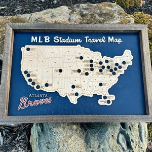 Major League Baseball mlb Stadium Travel Map framed US Travel Map Bucket List Travel Map - Etsy