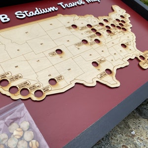 Major League Baseball mlb Stadium Travel Map framed US Travel Map Bucket List Travel Map - Etsy