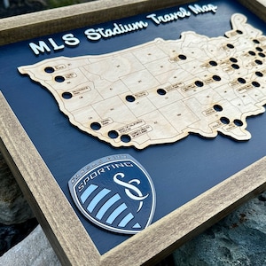 Major League Soccer "MLS" Stadium Travel Map (Framed) | US Travel Map | Bucket List Travel Map