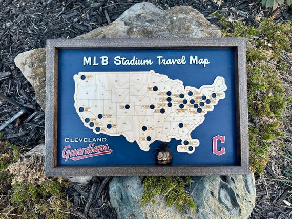 Framed MLB Stadium Travel Map: Baseball Bucket List - Etsy