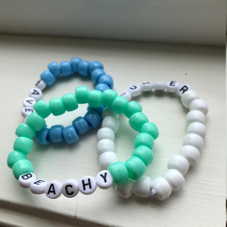 VSCO Letter Bead Bracelet Set Aesthetic Bead Bracelets | Etsy