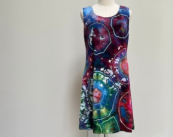 Tie-Dyed Dress Size L Short Ice Dyed