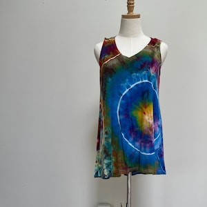 Ice Dyed Shirt Size L Tie Dyed Tank Top