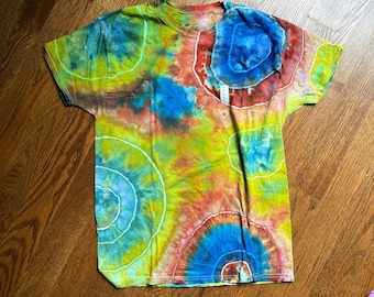 Ice-Dyed T-Shirt Size Large Geode Pattern