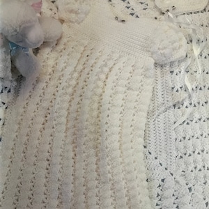 PDF Crochet Baby Set (Gown, Bonnet and Blanket)