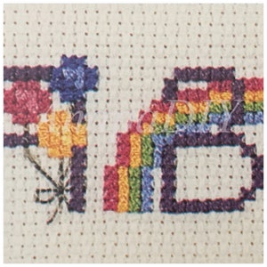 PDF Cross-Stitch Alphabet Rainbow