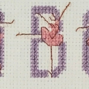 PDF Cross-Stitch Alphabet Ballerina