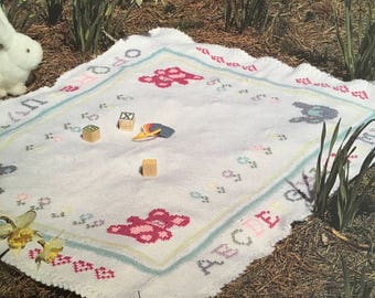 PDF Crochet/Cross-Stitch Baby Afghan