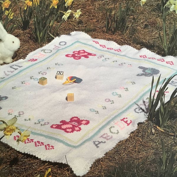 Cross Stitch Baby Blanket Kits Etsy