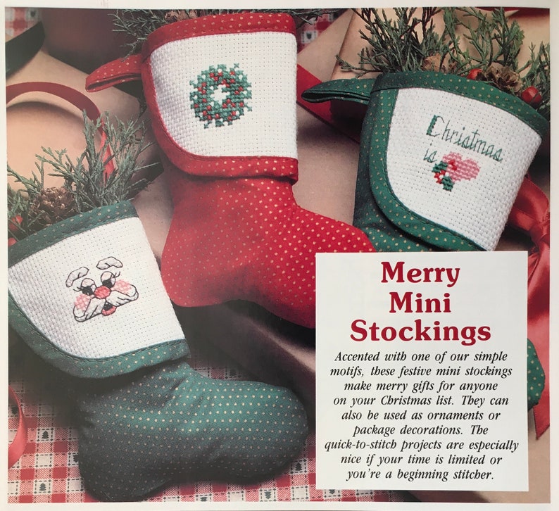 mini cross stitch stockings