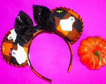 Ghostly Mouse, Mickey and Minnie Ghost, Halloween, Mickey’s Not so Scary Halloween Party, Oogie Boogie Bash, Fall, Plaid, Gifts for Her