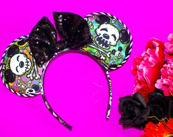 Skull Mickey Ears, Halloween, Neon, Rainbow, Mickey’s Not so Scary Halloween Party, Oogie Boogie Bash, Mouse, Pirate, Gifts for Her, Minnie