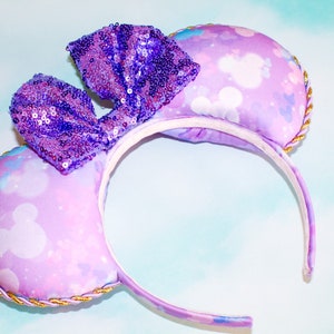 Dream of Mickey in Purple: Ears, Purple Mickey, Minnie, Mouse, Pastel, Colorful, Girly, Fairy, Gifts for Her, Magic Kingdom, Dreamlike, Cute zdjęcie 3