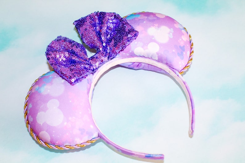 Dream of Mickey in Purple: Ears, Purple Mickey, Minnie, Mouse, Pastel, Colorful, Girly, Fairy, Gifts for Her, Magic Kingdom, Dreamlike, Cute zdjęcie 3