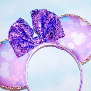 Dream of Mickey in Purple: Ears, Purple Mickey, Minnie, Mouse, Pastel, Colorful, Girly, Fairy, Gifts for Her, Magic Kingdom, Dreamlike, Cute image 2