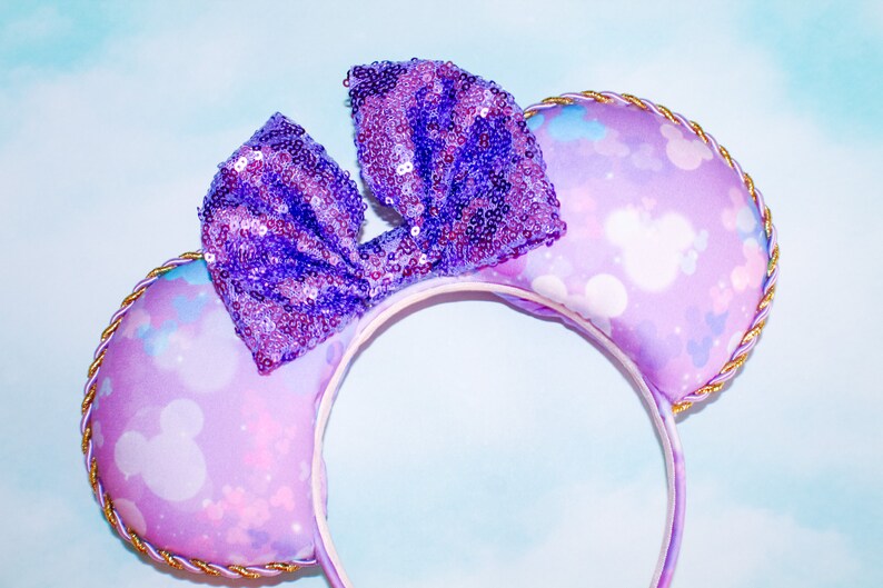Dream of Mickey in Purple: Ears, Purple Mickey, Minnie, Mouse, Pastel, Colorful, Girly, Fairy, Gifts for Her, Magic Kingdom, Dreamlike, Cute image 2