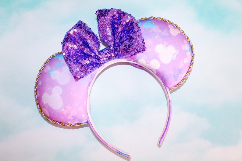 Dream of Mickey in Purple: Ears, Purple Mickey, Minnie, Mouse, Pastel, Colorful, Girly, Fairy, Gifts for Her, Magic Kingdom, Dreamlike, Cute image 1