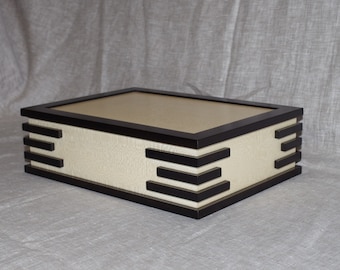 Handmade exotic wood jewelry box with lid