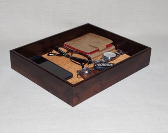 East Indian Rosewood handmade wooden valet tray box