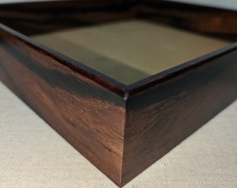 Burmese Blackwood handmade wooden valet tray