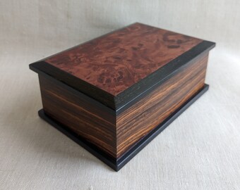 Handmade exotic wood jewelry box
