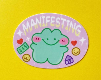 Manifesting Frog | Vinyl Sticker | SMALL
