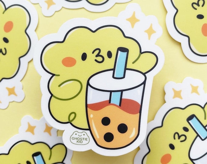 Ghost Frog Boba | Vinyl Sticker