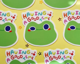 Good Time Frog |Vinyl Sticker