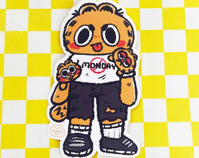 Anti Mondays Cat | Vinyl Sticker