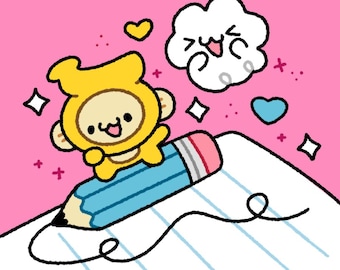 Surfing Doodle | Art Print