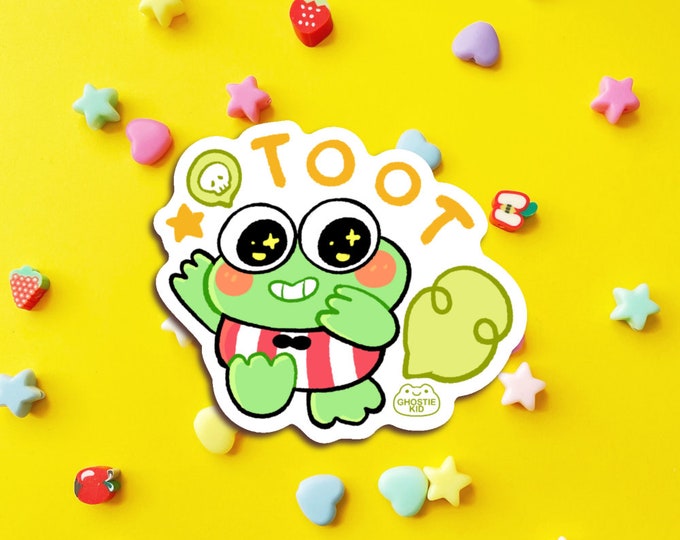 Frog Toot | Vinyl Sticker