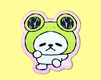 Frog Puppy Japanese Mascot | Vinyl Sticker