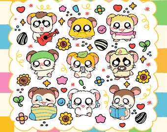 Hamster Friends | Art Print