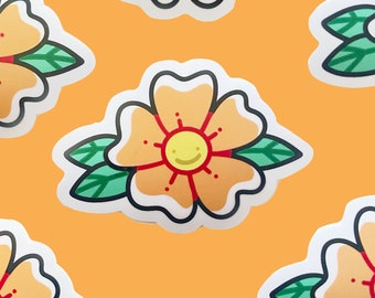 Orange Flower | Vinyl Sticker