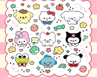 Tiny Cat and Friends | Art Print