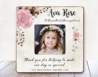 Personalised Frame Princess Bridesmaid//Flower Girl Thank You Gift//Wedding Favour