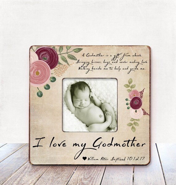 Godmother Gift for Godmother Baptism Gift Godmother Christening Gift Godmother Frame Godparents gift from Godchild Personalized Frame Aunt